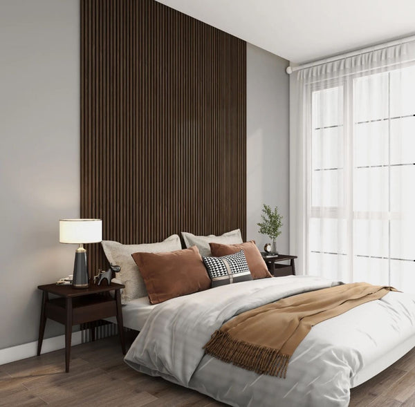 Acoustic wood panels walnut