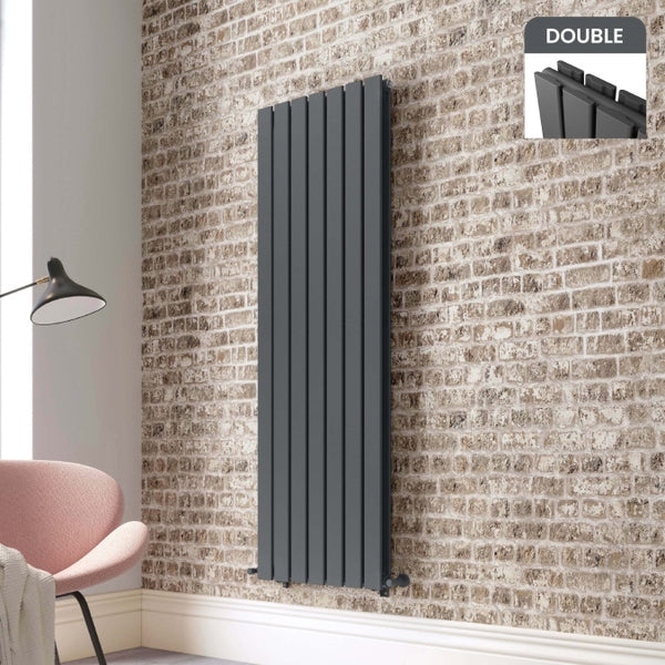 Double Vertical Flat Panel Radiator - Anthracite