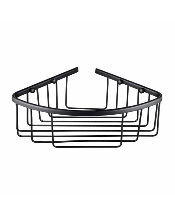 Matt Black Corner Shower Basket